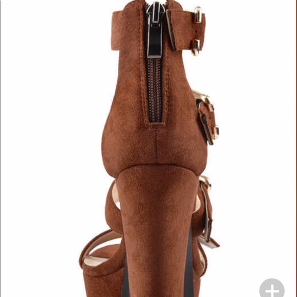 PEEP TOE PLATFORM CHUNKY HIGH HEEL GLADIATOR … - Picture 6 of 10